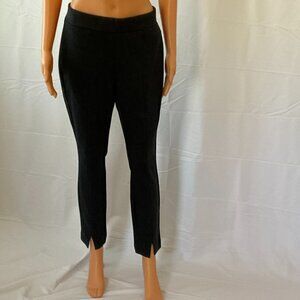 NYDJ Dark Gray w/ Herringbone Pattern Pull On Pant with Split Hem. Size 8.